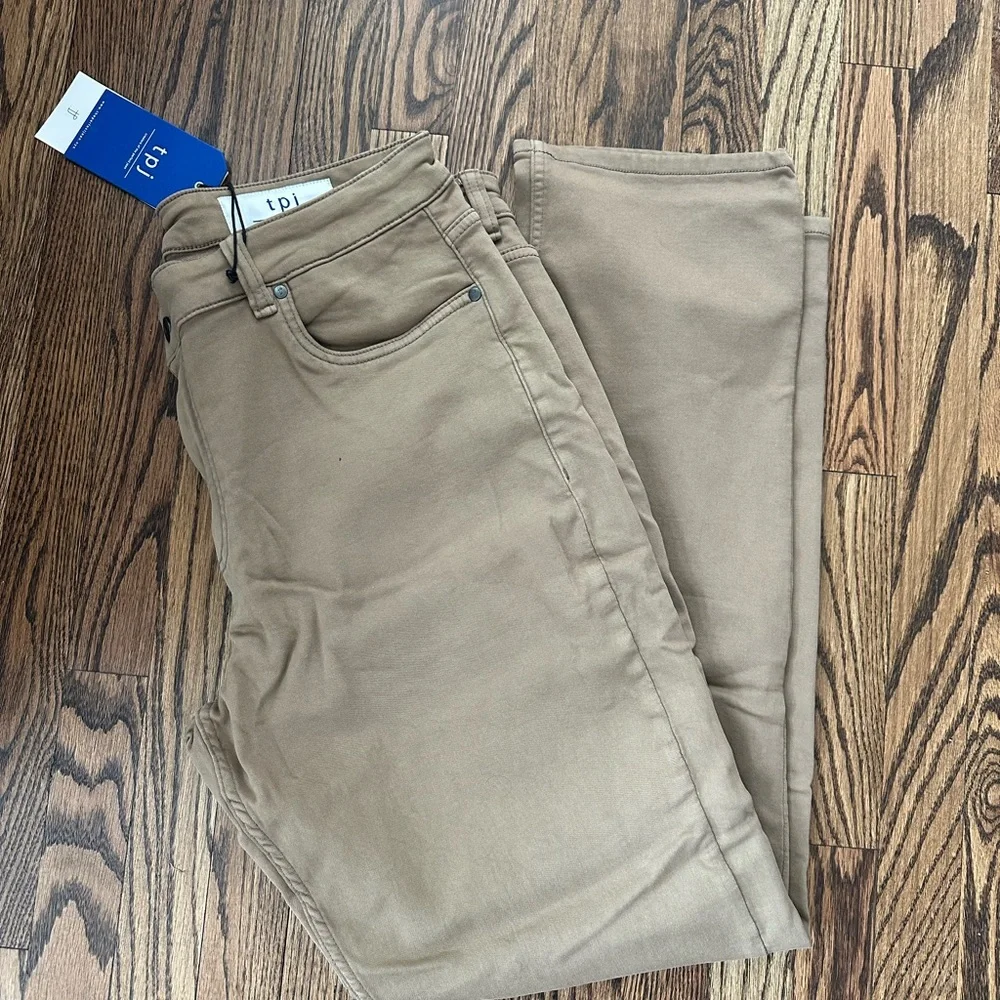 NWT The Perfect Jean Men's Classic Tan Straight Jeans stretch 38 x 34 Tall - Picture 6 of 9